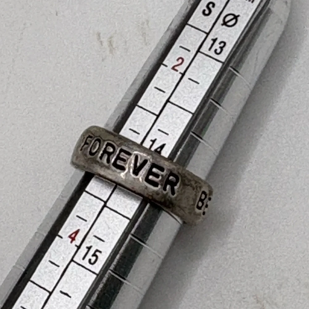 Set of Silver Rings. Water Symbol & “Best Friends Forever”. Y2K